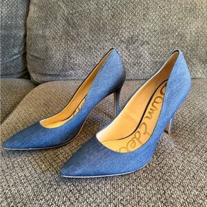 Sam Edelman Indigo Denim Heels